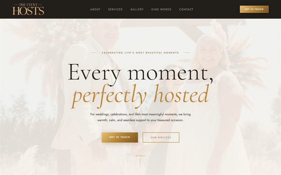 The Event Hosts website