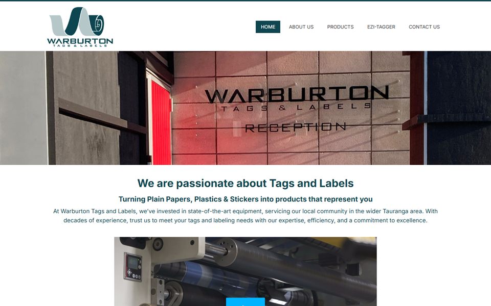 Warburton Tags and Labels website